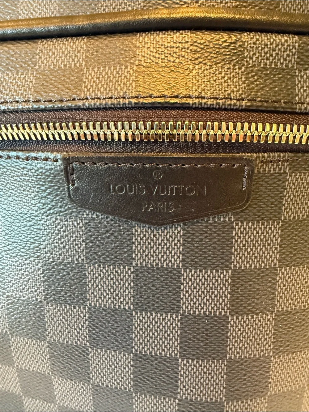 Louis Vuitton Black Damier Graphite Backpack with Front Zip Pocket